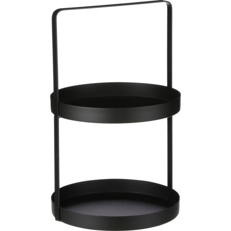 Mica Etagere schwarz Ø 25 x 41 cm Servierplatte