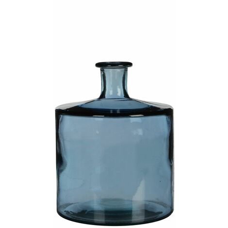 Mica Flasche Guan Glas blau 26 x 21 cm Deko-Accessoires
