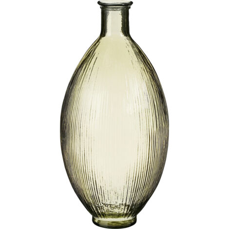 Mica Flaschenvase Firenza hellbraun Recyeltes Glas Ø 29 x 59 cm Vase