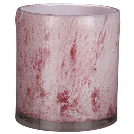 Mica Glas Vase Estelle zylinder hellrosa, 18,5 x 17 cm Deko-Accessoires
