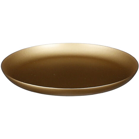 Mica Kerzenplateau Coast gold Eisen Ø 11 cm Dekorative Platte