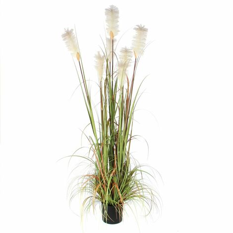 Mica Kunstpflanze Federgras Foxtail im Topf grün, 180 x 80 cm