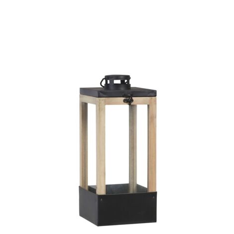 Mica Treibhaus Laterne Halton schwarz, 14 x 14 x 33,5 cm Deko-Accessoires