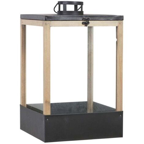 Mica Treibhaus Laterne Halton schwarz, 25 x 25 x 42 cm Deko-Accessoires