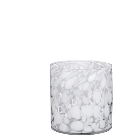 Mica Vase Cammy Zylinder Glas weiß 14 x 14 cm Deko-Accessoires