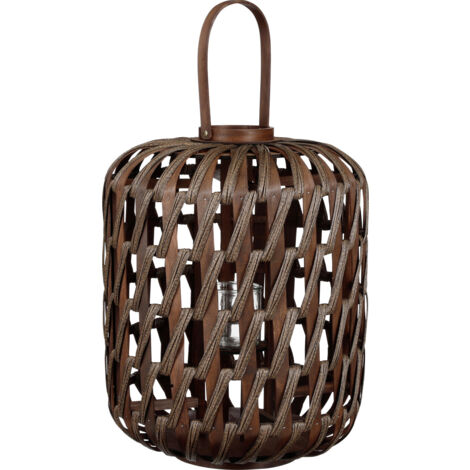 Mica Windlicht Helios dunkelbraun Polyester Ø 42 x 55 cm Laterne