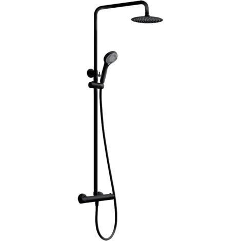 Mice- barra de ducha extensible termostática posee rociador redondo, extraplano -  griferia para baño y  dudcha color Cromo