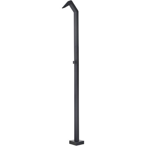Mice - Columna de Ducha Exterior para Piscina, Jardin, SPA - 1 Via de Agua Fria - Monofluido - 218 cm de Alto con Rociador Tipo Cascada (Negro Mate)