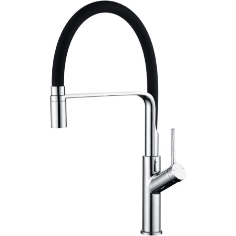 MIce - Grifo de cocina monomando para fregadero - flexible - elegante y resistente - Griferia para fregadero - Serie SENA Cromo - GCE022