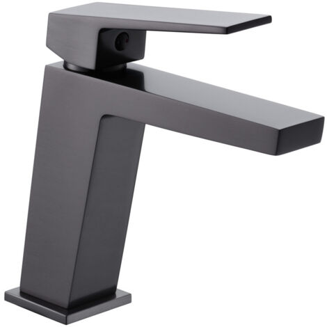 Mice - Grifo de lavabo monomando de baño para agua fría/caliente Color Black Gun Metal - BDAR025-1BGM