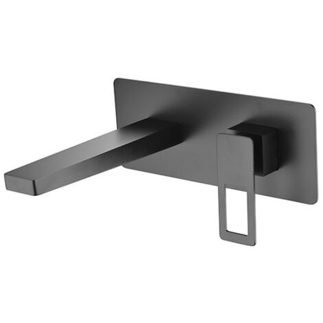 Mice - Grifo empotrado monomando lavabo - Griferia de baño para lavamanos - grifos empotrados de baño Color Negro Mate