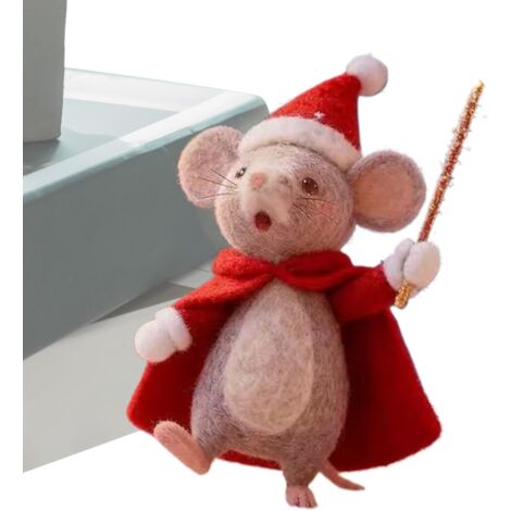 Mice Mini Animal Figurines Christmas Felt Mouse Decor for