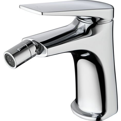 Mice - Robinet de bidet à levier unique en laiton - Robinets de toilette adaptés à l'eau chaude/froide - Robinets de bidet Couleur Chrome BDA055-2
