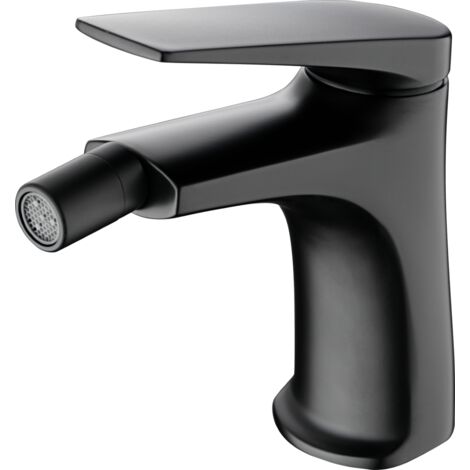 Mice - Robinet de bidet à levier unique en laiton - Robinets de WC adaptés à l'eau chaude/froide - Robinets de bidet noir mat BDA055-2NG