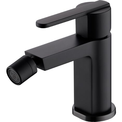 Mice - Robinet de bidet monocommande en laiton - Robinets WC - Robinetterie de salle de bain bidet pour eau chaude/froide Noir Mat BDR001-2NG