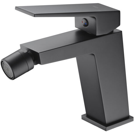 Mice - Robinet de bidet monocommande - Mitigeur de salle de bain WC - Robinetterie de salle de bain pour eau chaude/froide - Couleur Noir Mat