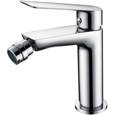 Mice - Rubinetto monocomando per bidet per acqua calda/fredda, rubinetto per WC da bagno classico, miscelatore monocomando igienico cromato - BDX023-2