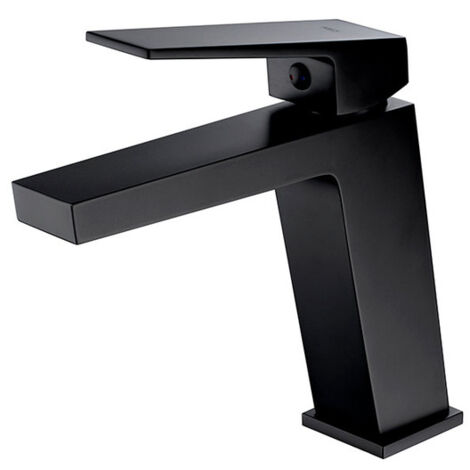 Mice - Rubinetto per lavabo da bagno con maniglia singola  nero opaco per acqua calda/fredda - BDAR025-1NG