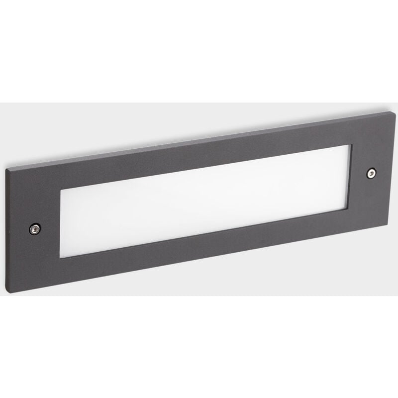Micenas Led Pro Empotrable de pared de uso exterior para iluminar frontalmente en luz de led blanco neutro 4000K color gris