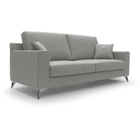 Michael Sofa aus schmutzabweisendem, wasserfestem Stoff T03 146 cm Hellgrau