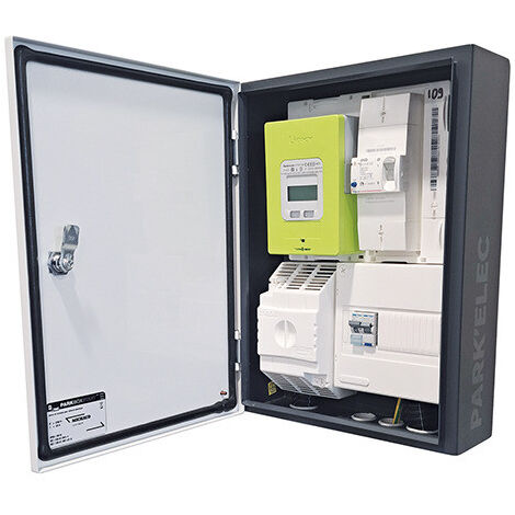 Michaud – Armoire de comptage IRVE PARKBOX START monophasée – Protection IP55 – Résistance au feu 960°C – Tableau de protection pour borne IRVE – GE020