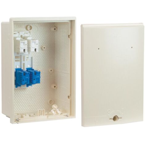 Michaud – Coffret électrique nu CIBE monophasé 60A – Connectique 60A – Polyester armé de fibre de verre – Panneau d'accès cadenassable
