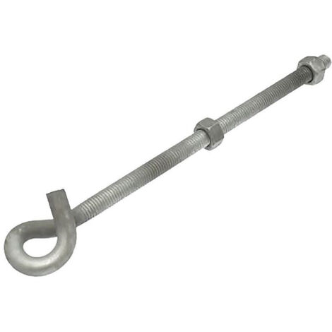 Michaud – Crochet d'ancrage queue de cochon 12x300 – Terminaison en queue de cochon – Pour câbles électriques – Résistant aux chocs et à la corrosion