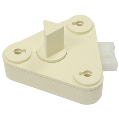 Michaud – Serrure monopoint en applique beige – Côté d'ouverture à gauche – Entraxe 70mm – Sens de pose réversible – Compatible coffrets S15/S20/S22