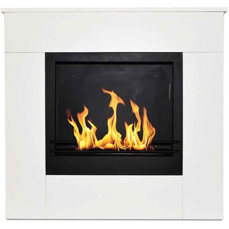 Frankystar - Michelangelo - Cheminée au bioéthanol de sol en bois 96x36xH90 cm