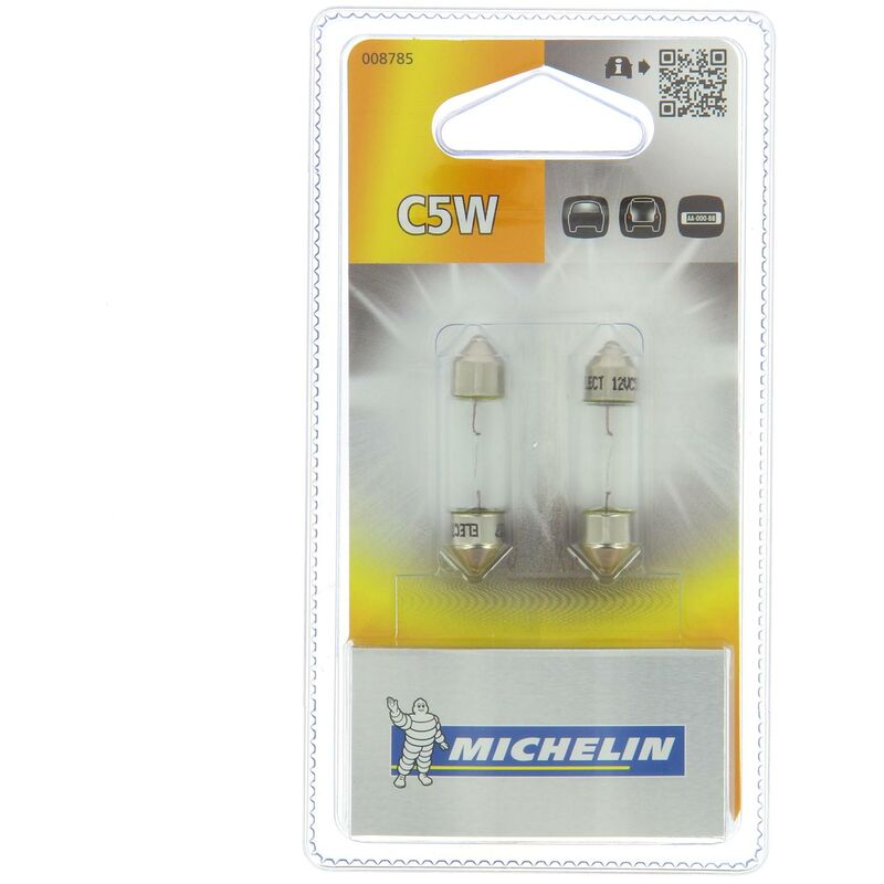 2 ampoules navettes C5W - Michelin