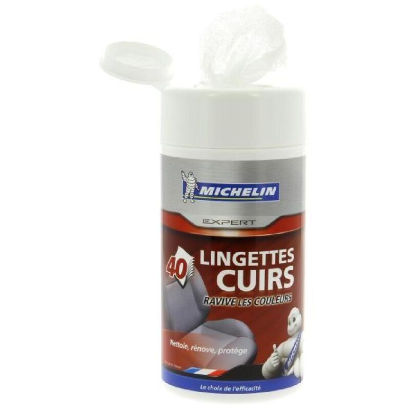 MICHELIN Boîte 40 lingettes cuir
