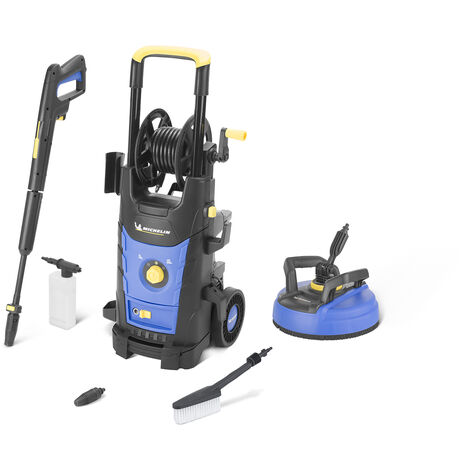 Michelin Idropulitrice MPX25EHDSP ad Alta Pressione, per Auto ed Esterni Casa, con Lavapavimenti e Spazzola fissa, con Doppia Velocità (2500 W, 170 bar, 500 l/h)