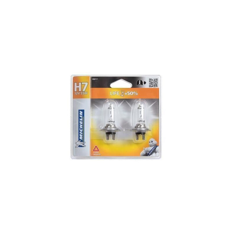 Life +50% 2 H7 12V 55W - Michelin