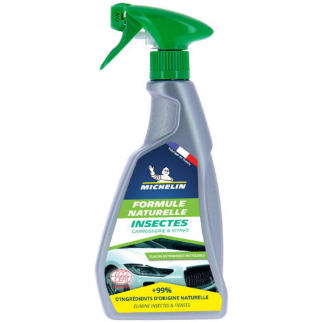 Michelin – Nettoyant insectes 500 ml – Formule naturelle biodégradable – Élimine traces d'insectes et fientes – Pour carrosserie et vitres