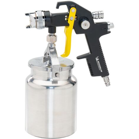 MICHELIN - Pistola professionale per verniciatura a spruzzo tipo aspirante con serbatoio da 1 L - ugello da 1,5 mm - Consumo d'aria : 240 l/min - Pressione massima : 3-4 bar