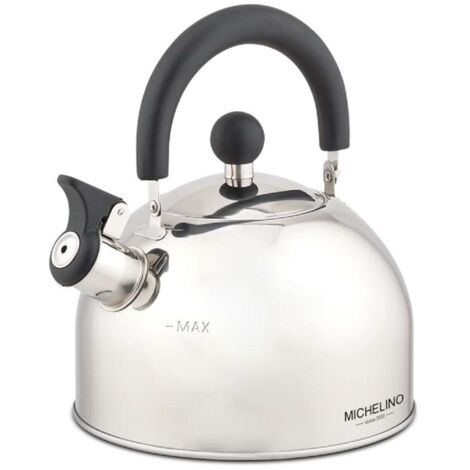 MICHELINO Flötenkessel Wasserkessel Wasserkocher Pfeifenkessel Kessel 1,5 L