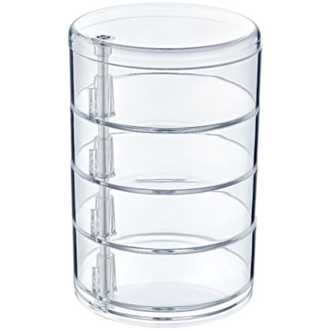MICHELINO Transparenter Schmuck Organizer mit 4 Fächern