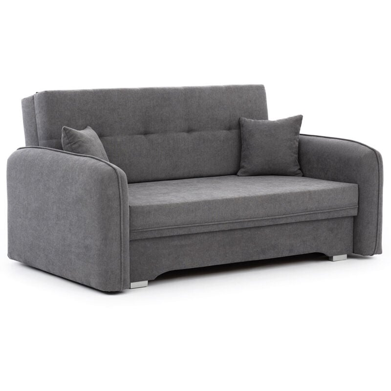 Bestmobilier - Michelle - canapé droit 3 places convertible avec coffre en velours