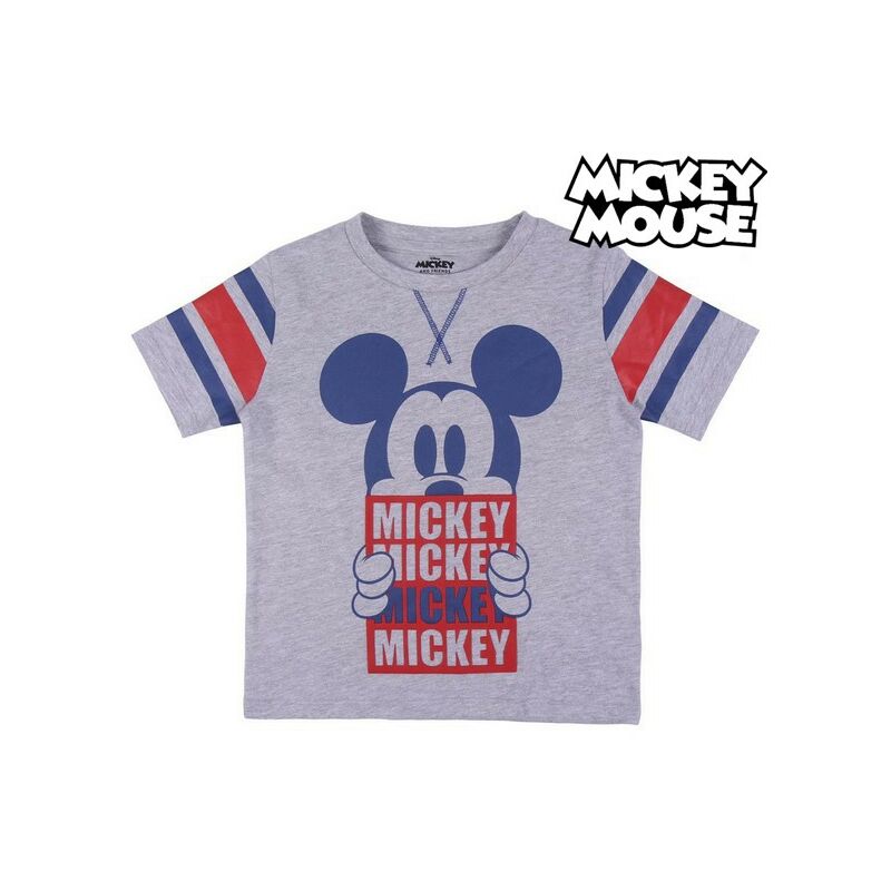 

Camiseta de Manga Corta Infantil Gris - Mickey Mouse