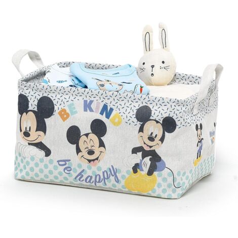 Mickey Mouse Contenitore Portaoggetti in tessuto con Manici