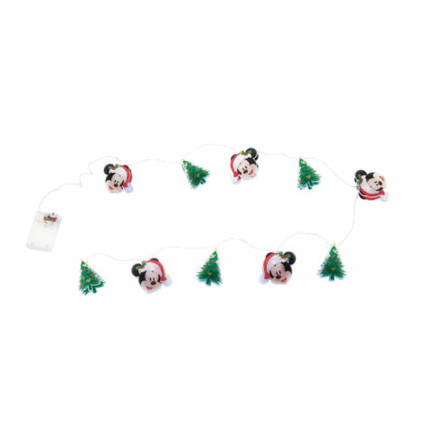 MICKEY MOUSE GUIRNALDA LUZ 10 LED CON PILAS