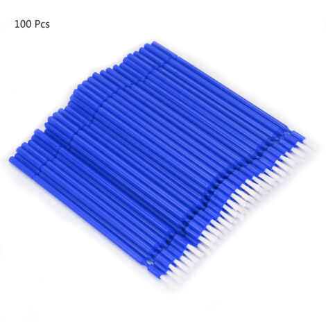 Micro-applicateur dentaire jetable, 100 pièces, bâtons pliables (bleu)