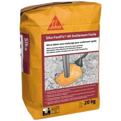 Micro-béton pour scellement facile SIKA FastFix-60 - 20 Kg