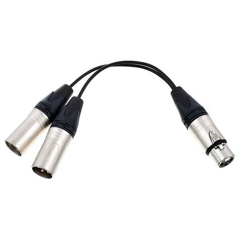 Micro Câble Split Y avec Mâle Femelle Connecteurs XLR 5m