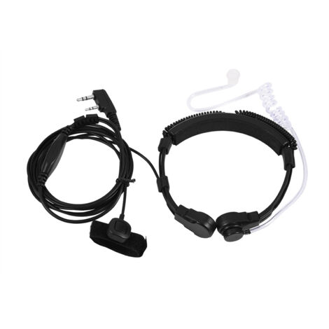 Micro-casque avec tube acoustique et bouton PTT pour talkie-walkie Baofeng UV5R