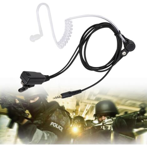Micro-casque oreillette invisible avec tube aérien transparent 3,5mm, compatible Motorola 1s