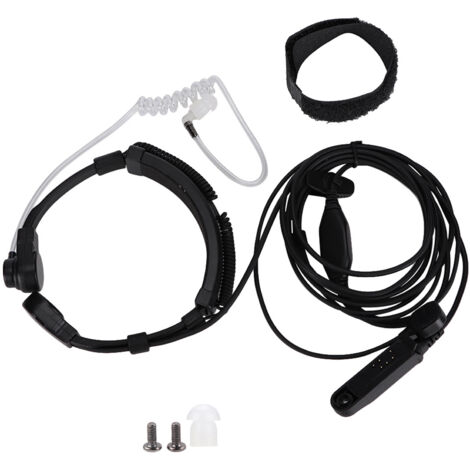Micro-cravatte à tube acoustique avec vibration laryngée pour radios BaoFeng UV-5R, UV-9R, GT-3WP et modèles compatibles
