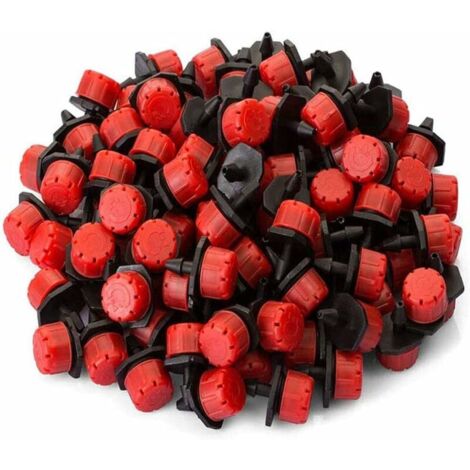 Micro-goutteurs, lot de 100 micro-goutteurs réglables en plastique pour l'irrigation des plantes en serre et le jardinage.-AquaForge