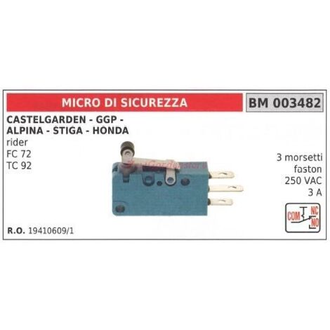 Micro interrupteur de sécurité CASTELGARDEN rider FC 72 TC 92 003482