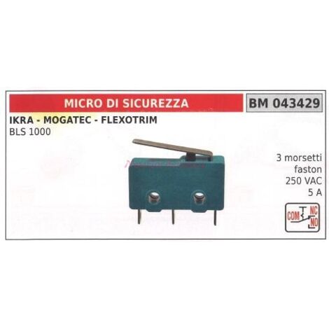 Micro interrupteur de sécurité IKRA BLS 1000 3 bornes faston 250vac 5A 043429